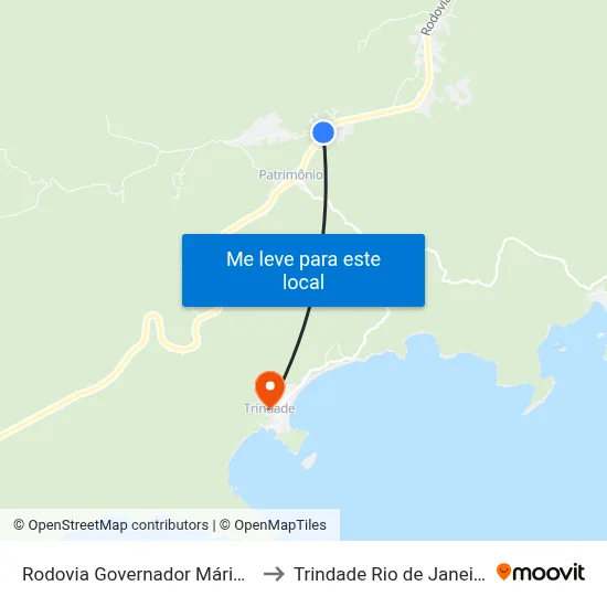 Rodovia Governador Mário Covas, 2 to Trindade Rio de Janeiro Brazil map