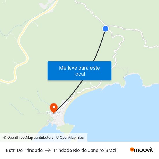 Estr. De Trindade to Trindade Rio de Janeiro Brazil map