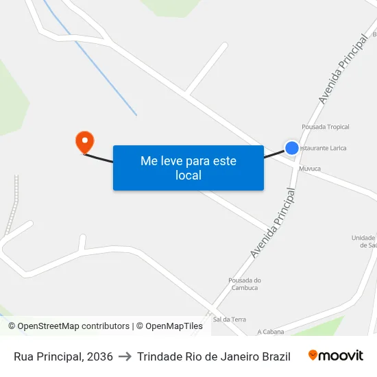 Rua Principal, 2036 to Trindade Rio de Janeiro Brazil map