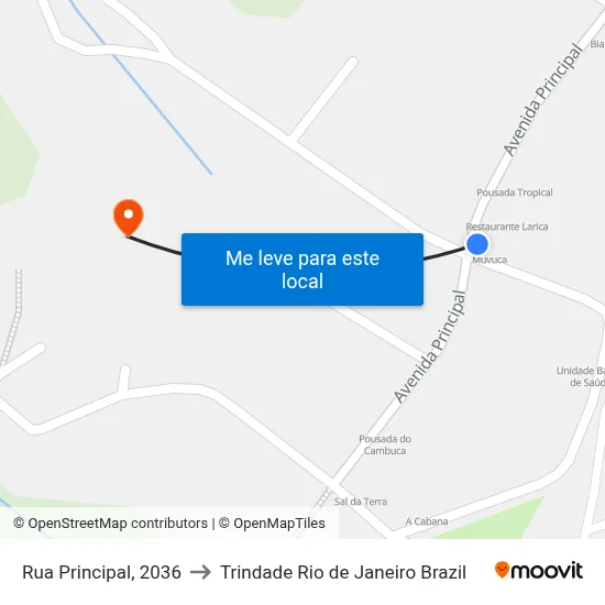 Rua Principal, 2036 to Trindade Rio de Janeiro Brazil map