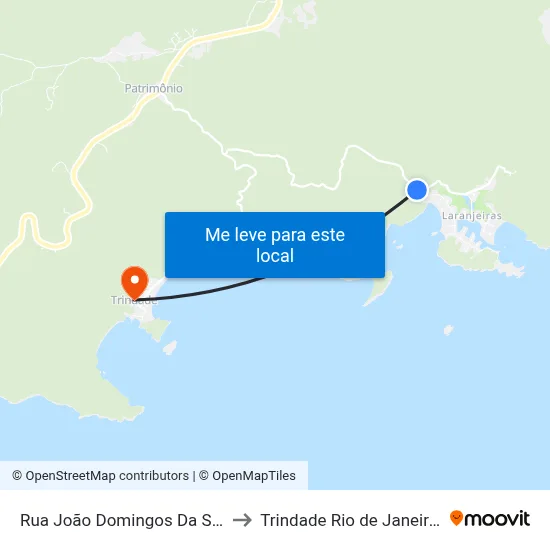 Rua João Domingos Da Silva, 446 to Trindade Rio de Janeiro Brazil map