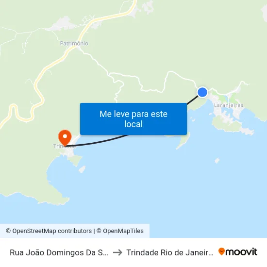 Rua João Domingos Da Silva, 446 to Trindade Rio de Janeiro Brazil map