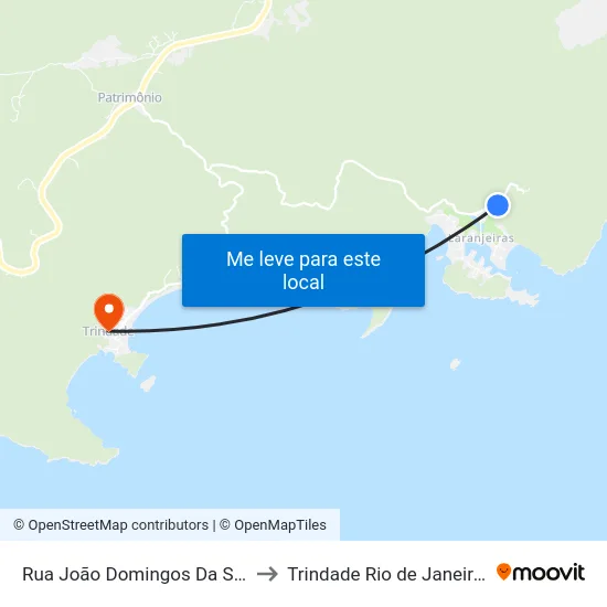 Rua João Domingos Da Silva, 446 to Trindade Rio de Janeiro Brazil map