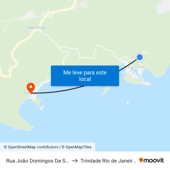 Rua João Domingos Da Silva, 446 to Trindade Rio de Janeiro Brazil map