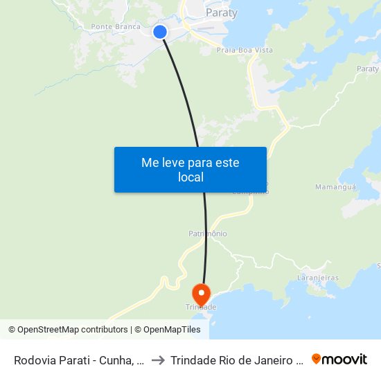 Rodovia Parati - Cunha, 3221 to Trindade Rio de Janeiro Brazil map