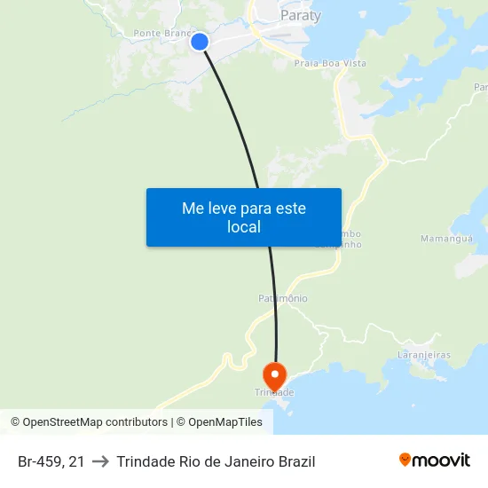 Br-459, 21 to Trindade Rio de Janeiro Brazil map