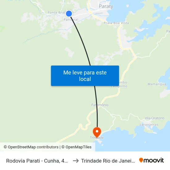 Rodovia Parati - Cunha, 4965-5533 to Trindade Rio de Janeiro Brazil map