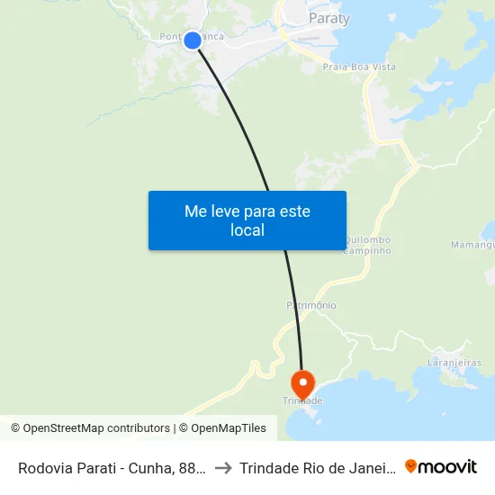 Rodovia Parati - Cunha, 8849-10145 to Trindade Rio de Janeiro Brazil map