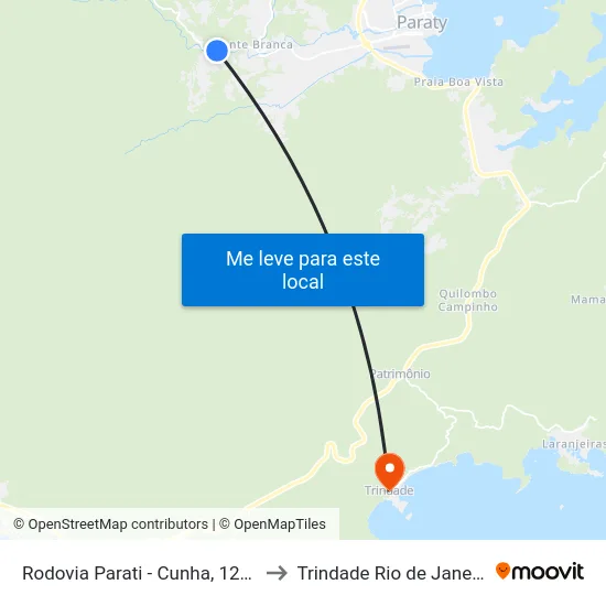 Rodovia Parati - Cunha, 12182-12700 to Trindade Rio de Janeiro Brazil map