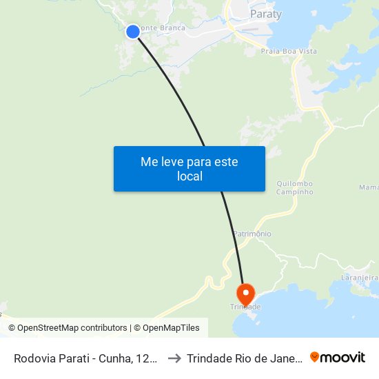 Rodovia Parati - Cunha, 12701-12979 to Trindade Rio de Janeiro Brazil map