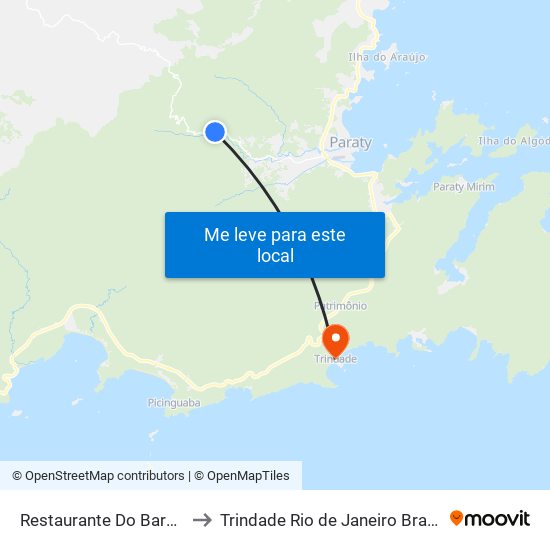 Restaurante Do Barão to Trindade Rio de Janeiro Brazil map