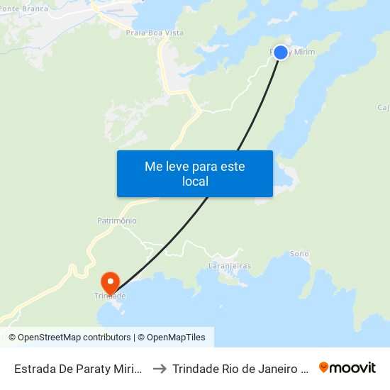 Estrada De Paraty Mirim, 28 to Trindade Rio de Janeiro Brazil map