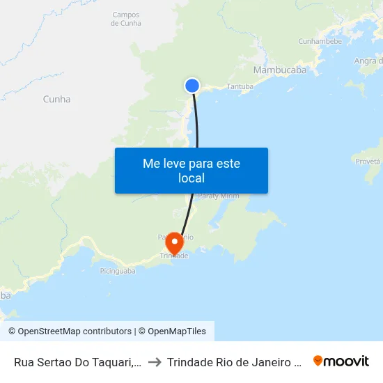Rua Sertao Do Taquari, 614 to Trindade Rio de Janeiro Brazil map