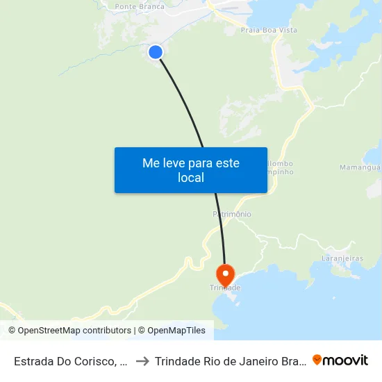 Estrada Do Corisco, 41 to Trindade Rio de Janeiro Brazil map