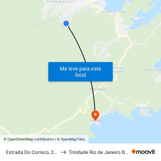 Estrada Do Corisco, 2875 to Trindade Rio de Janeiro Brazil map