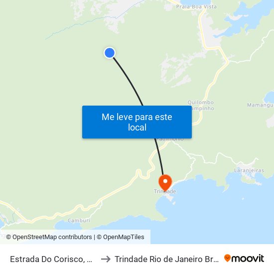 Estrada Do Corisco, 730 to Trindade Rio de Janeiro Brazil map