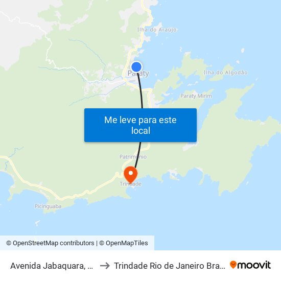 Avenida Jabaquara, 37 to Trindade Rio de Janeiro Brazil map