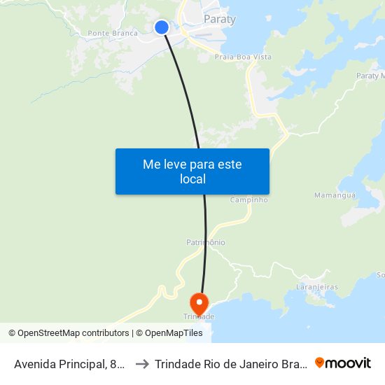 Avenida Principal, 860 to Trindade Rio de Janeiro Brazil map