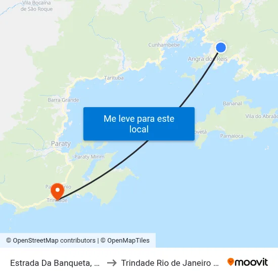 Estrada Da Banqueta, 2150 to Trindade Rio de Janeiro Brazil map