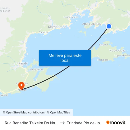 Rua Benedito Teixeira Do Nascimento, 232 to Trindade Rio de Janeiro Brazil map