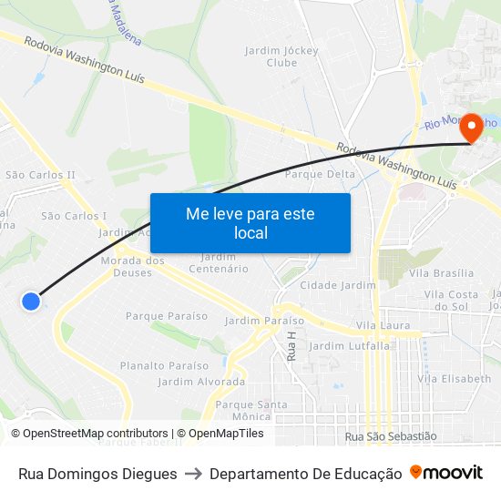 Rua Domingos Diegues to Departamento De Educação map