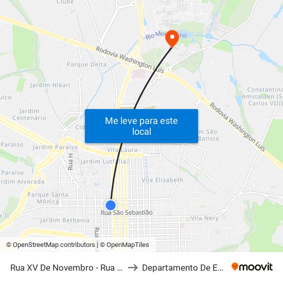 Rua XV De Novembro - Rua Episcopal to Departamento De Educação map