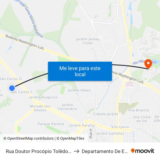 Rua Doutor Procópio Tolêdo Malta (P1) to Departamento De Educação map
