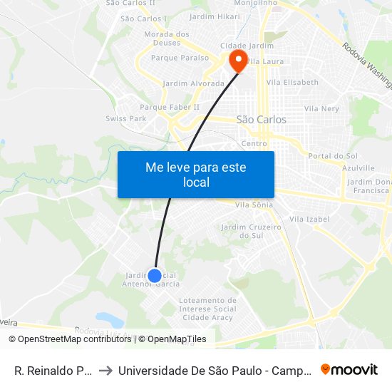 R. Reinaldo Pizani to Universidade De São Paulo - Campus / Área I map