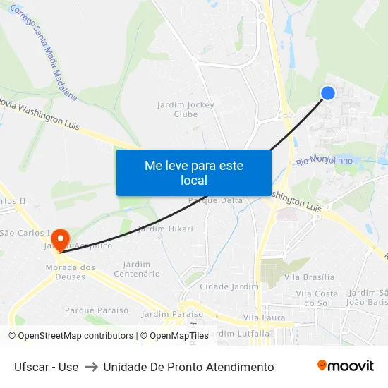 Ufscar - Use to Unidade De Pronto Atendimento map