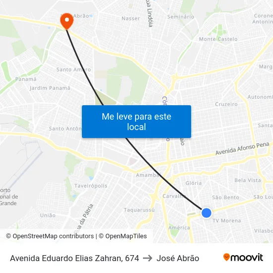 Avenida Eduardo Elias Zahran, 674 to José Abrão map
