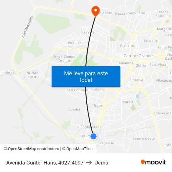 Avenida Gunter Hans, 4027-4097 to Uems map