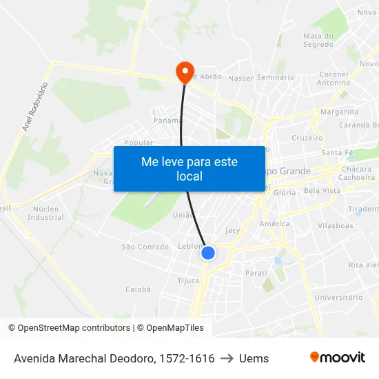 Avenida Marechal Deodoro, 1572-1616 to Uems map