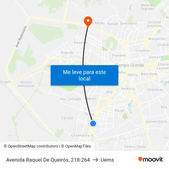 Avenida Raquel De Queirós, 218-264 to Uems map