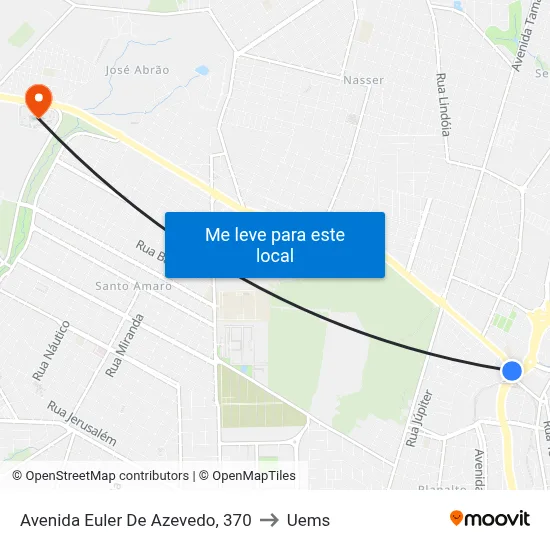 Avenida Euler De Azevedo, 370 to Uems map