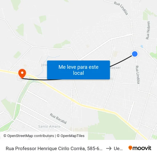 Rua Professor Henrique Cirílo Corrêa, 585-651 to Uems map