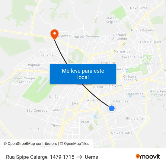 Rua Spipe Calarge, 1479-1715 to Uems map