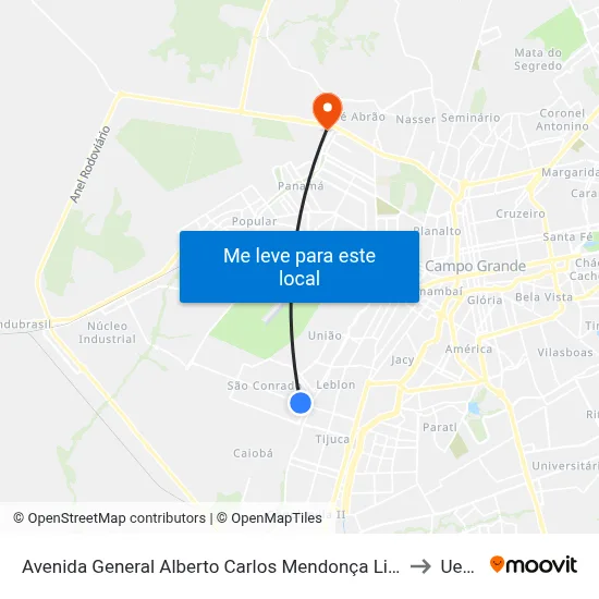 Avenida General Alberto Carlos Mendonça Lima, 1897 to Uems map