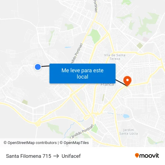 Santa Filomena 715 to Unifacef map