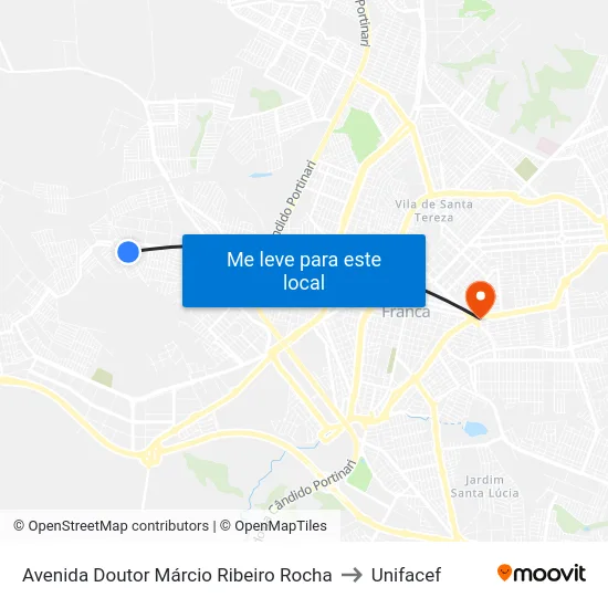 Avenida Doutor Márcio Ribeiro Rocha to Unifacef map