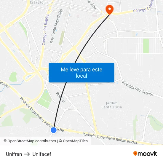 Unifran to Unifacef map