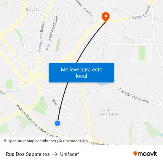 Rua Dos Sapateiros to Unifacef map
