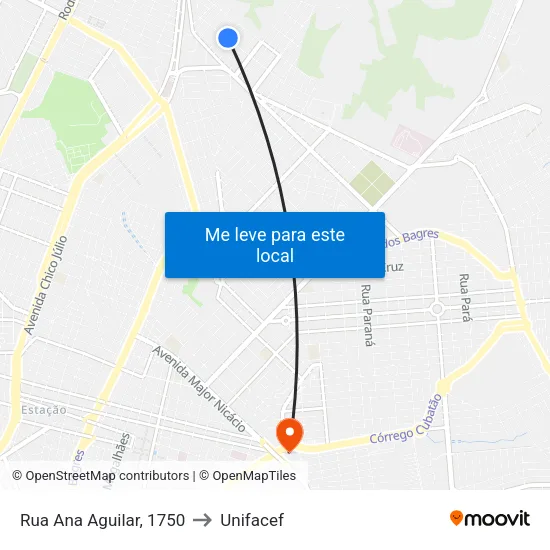 Rua Ana Aguilar, 1750 to Unifacef map