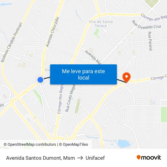 Avenida Santos Dumont, Msm to Unifacef map