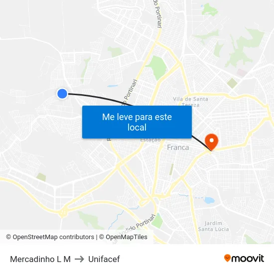 Mercadinho L M to Unifacef map
