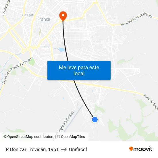 R Denizar Trevisan, 1951 to Unifacef map