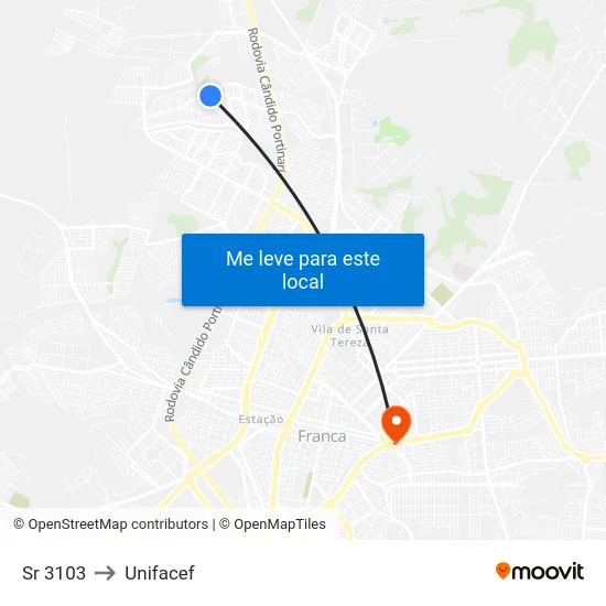 Sr 3103 to Unifacef map