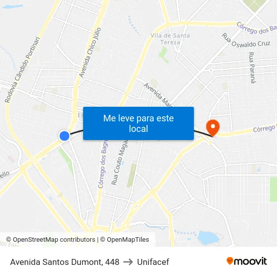 Avenida Santos Dumont, 448 to Unifacef map