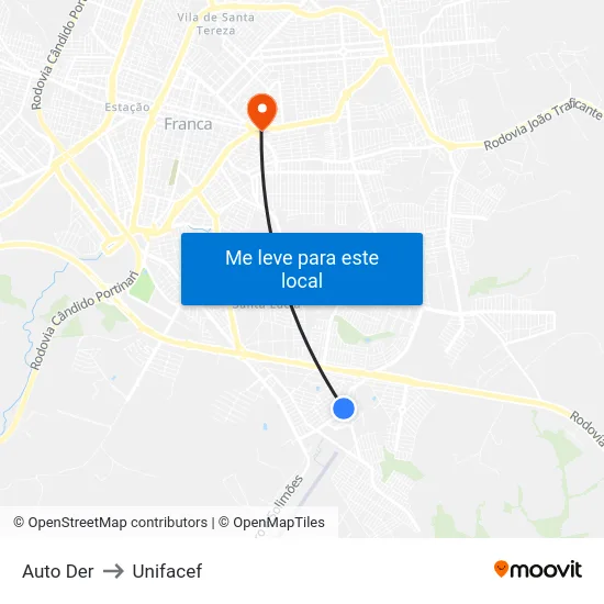 Auto Der to Unifacef map