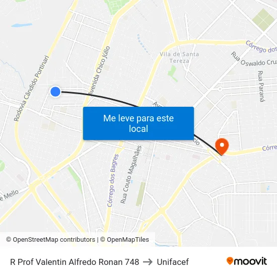 R Prof Valentin Alfredo Ronan 748 to Unifacef map