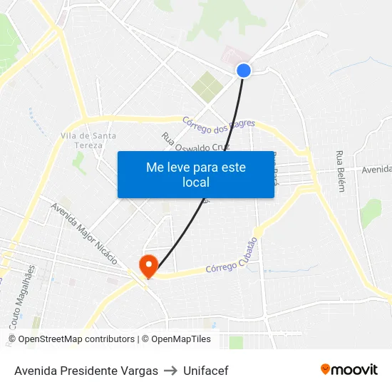 Avenida Presidente Vargas to Unifacef map